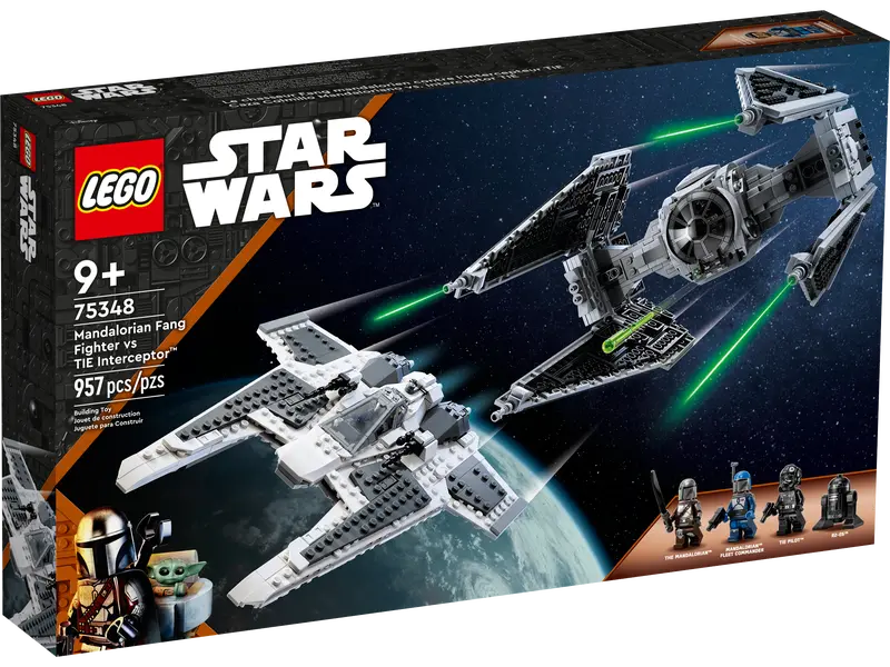 Box art for LEGO® Star Wars™ Mandalorian Fang Fighter vs. TIE Interceptor - 7534 set 